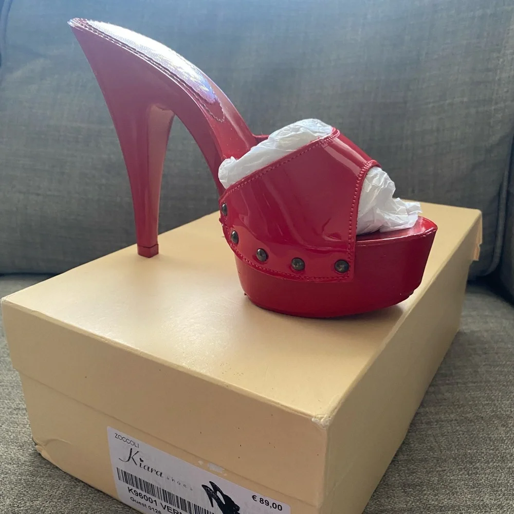 Kiara Bold Red High Heels - Picture 1 of 1